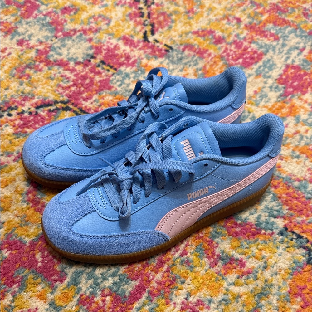 Puma Light Blue and Soft Pink Sneakers